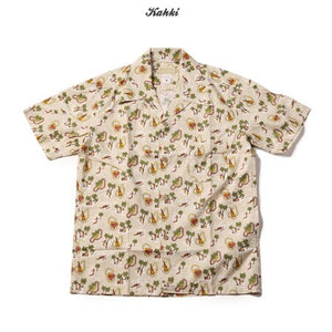 Bronson Classic Aloha Hula Dancer/Palm/Surfer Printing Hawaiian Shirts For Men