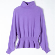 Load image into Gallery viewer, Cashmere Wool Knit Turtleneck Sweater Fashion Jumper Women Korean Purple Christmas Cashemire Pullovers High Collar Basic Shirt