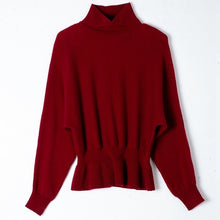 Load image into Gallery viewer, Cashmere Wool Knit Turtleneck Sweater Fashion Jumper Women Korean Purple Christmas Cashemire Pullovers High Collar Basic Shirt