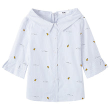 Load image into Gallery viewer, Stripe Shirt Suit-dress 2019 Leisure Time Cotton Design Feel Niche Jacket Shirt Student