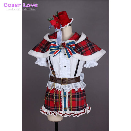 Aqours Lovelive Sunshine Kanan Matsuura Christmas suit Cosplay costume Carnaval Halloween Costume