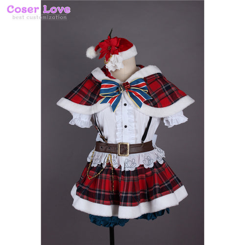 Aqours Lovelive Sunshine Takami Chika Christmas suit Cosplay costume Carnival Halloween Costume