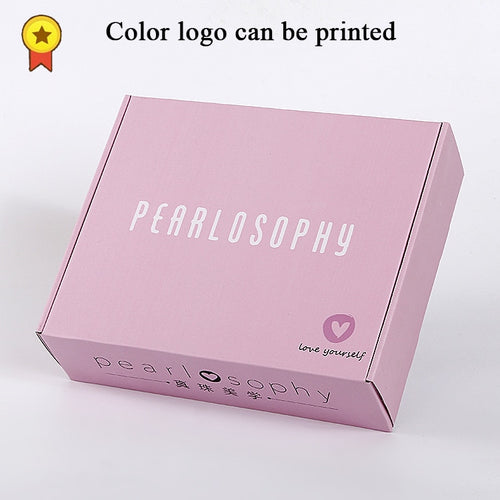 Customized Colorful Logo Packing Box Luxury Glossy Metal Color Clothes Shirt Thicker Courier Mailer Boxes Rose Gold Blue Purple