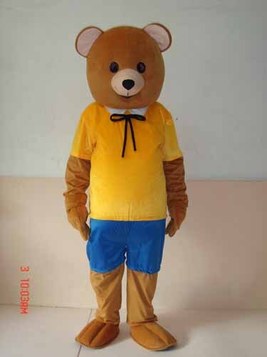 Factory direct sale bear yellow T shirt Mascot Costume Adult Halloween Birthday party cartoon Apparel Cosplay Costumes