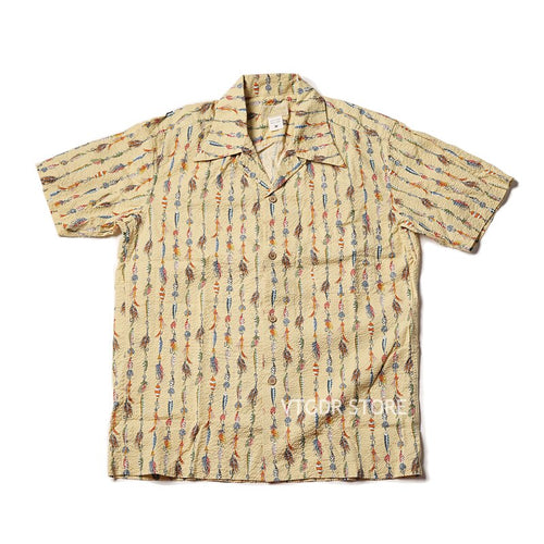 Bronson 40s Aloha Stylish Tropical Hawaiian Shirts Outdoor Beach Short Sleeve
