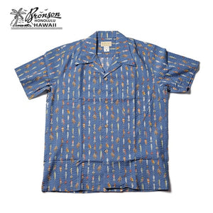 Bronson 40s Aloha Stylish Tropical Hawaiian Shirts Outdoor Beach Short Sleeve