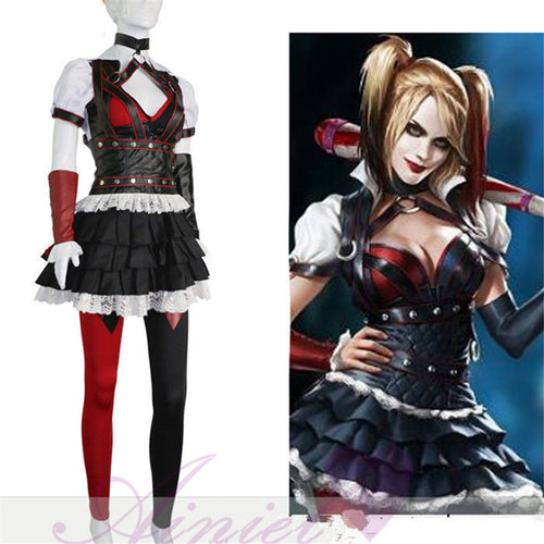 Batman Arkham Asylum Harley Quinn Cosplay Christmas Outfit Dress Suicide Squad Cosplay Costume Suit Halloween Costumes for women
