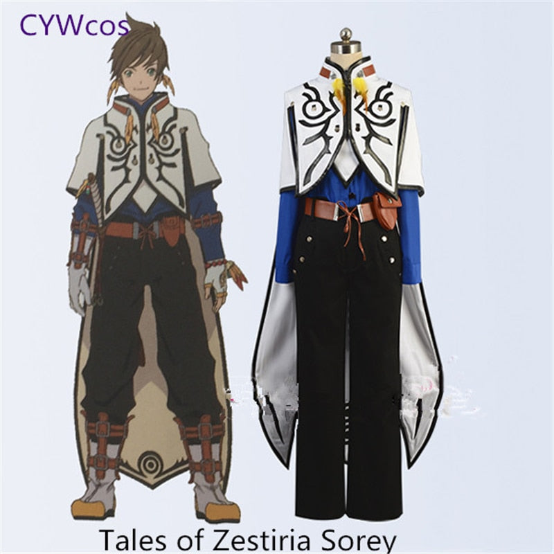 2018 New Customized Anime the X Cosplay Tales of Zestiria Sorey Cosplay Costume Men Clothing Christmas Costume Pants+Coat+Shirt
