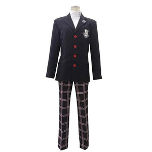 2017 Persona 5 Protagonist Cosplay Costume Men's Suits School Uniform Christmas Party Halloween Outfit Coat+Pants+Shirt Full Set