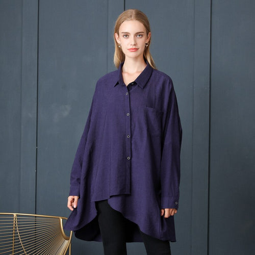 2019 Early Autumn Enlarge Code Suit-dress 200 Pounds Of Fat Mm Thin Long Fund Bat Sleeve Shading Temperament Shirt