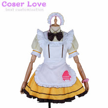 Load image into Gallery viewer, LoveLive Sunshine Aqours Sakurauchi Riko Coffee Shop Dessert Striped Maid Cosplay Carnaval Costume Halloween Christmas Costume