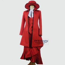 Load image into Gallery viewer, Cartoon Black Butler Cosplay Costumes Madam Red Fancy Party Outfits + Coat +Shirts+Hat for Halloween Christmas Gift