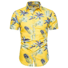 Load image into Gallery viewer, New Summer Hawaiian Print Short Sleeve Flower Shirt Loose Fat Big Size Shirt Men's Casual Short Sleeve Beach Shirt